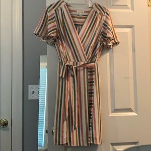 Multi colored striped dress